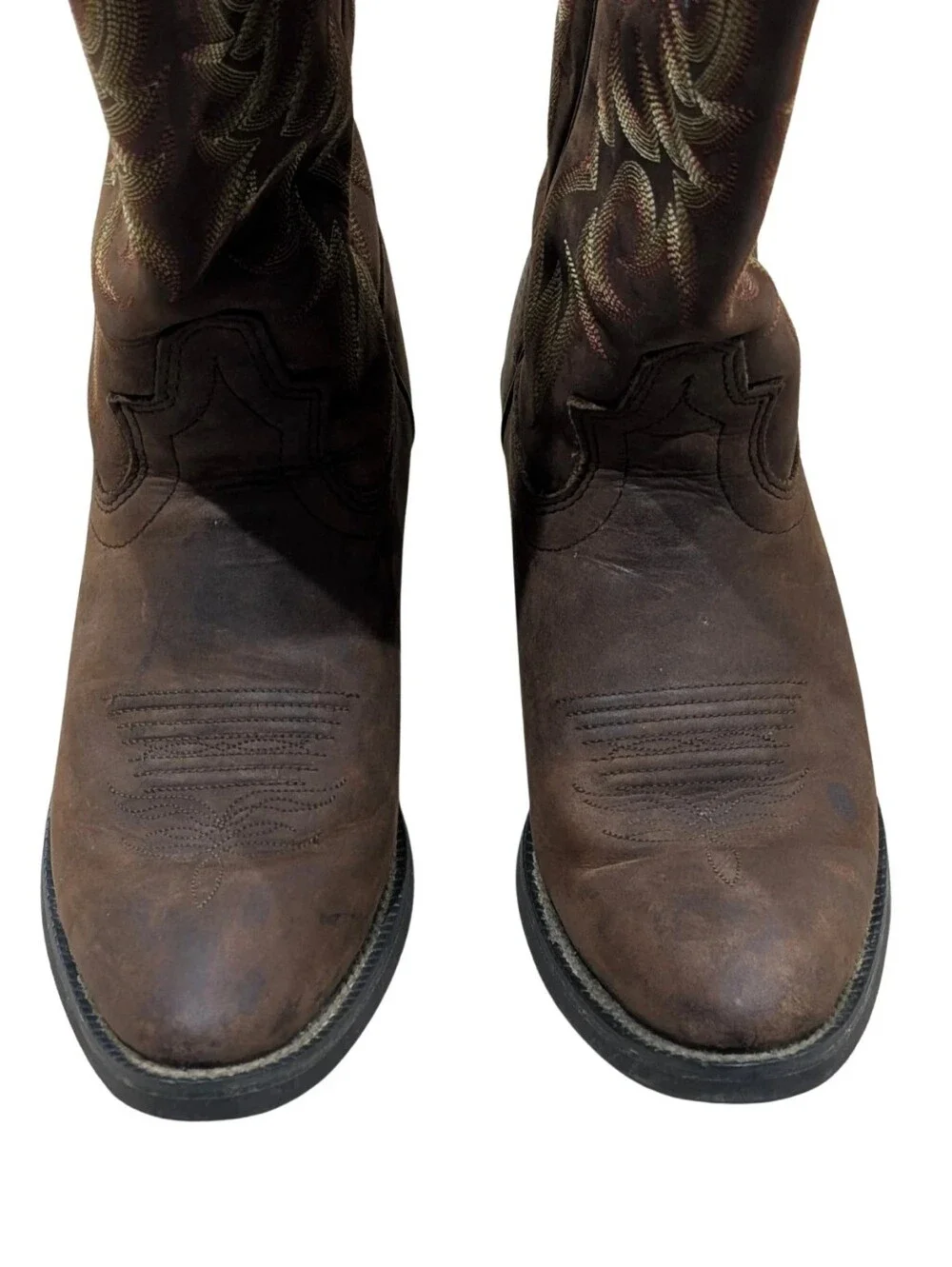 Justin Boots Mens Brown Leather Comb Last Western Cowboy Boots Size 8D